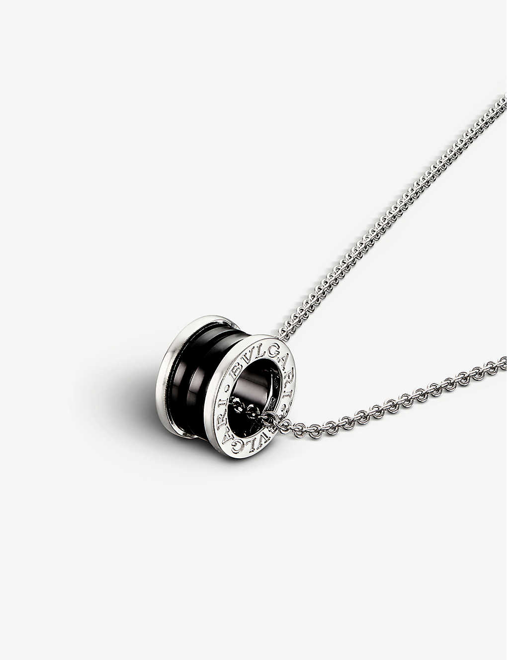 BVLGARI Save the Children black ceramic and sterling silver pendant necklace