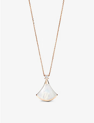 BVLGARI: Divas’ Dream 18ct rose-gold, mother-of-pearl and diamond necklace
