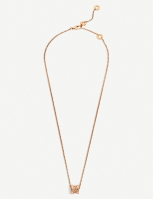 BVLGARI B.zero1 mini 18ct rose-gold and diamond necklace