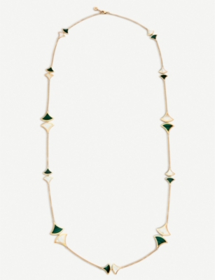 Shop Bvlgari Divas Dream 18kt Rose-gold, Malachite And Mother-of-pearl  Necklace