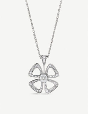 White gold BVLGARI BVLGARI Necklace White with 0.37 ct Diamonds