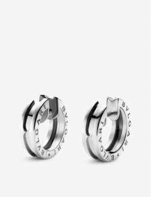 Bvlgari B Zero1 18kt White Gold Earrings In Silver Modesens