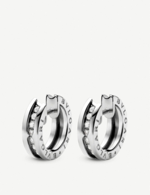 Bvlgari B Zero1 18kt White Gold And Diamond Earrings Selfridges Com