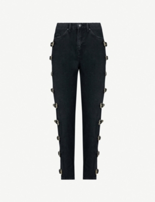 side buckle jeans