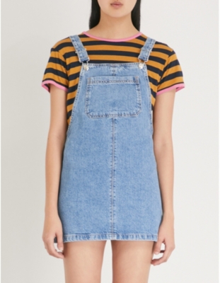 topshop denim pinafore