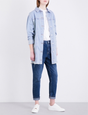topshop longline denim jacket