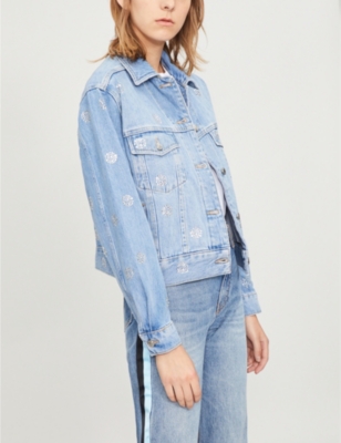 embellished denim jacket topshop