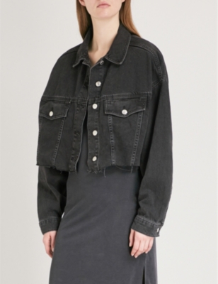 topshop raw hem denim jacket