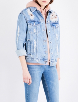 topshop ripped denim jacket