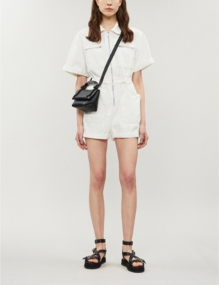 phoenix ecru utility denim playsuit