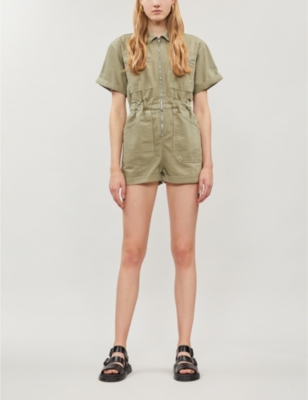 phoenix khaki utility denim playsuit