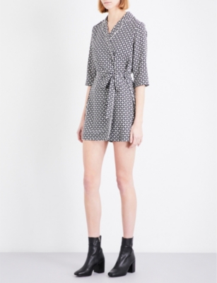 topshop tile print dress