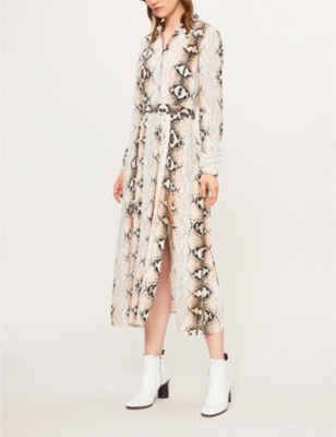 topshop snakeskin shirt dress