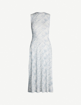 topshop tie dye mesh midi dress