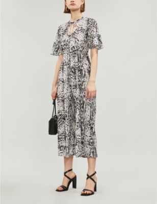 topshop leopard jumpsuit