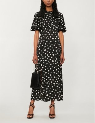 topshop spotted midi dress