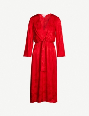 topshop snake jacquard midi dress