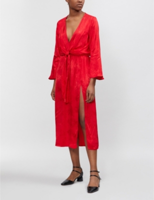 topshop split midi dress