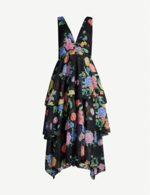 frieda floral midi dress