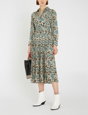 topshop python print dress