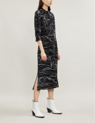 topshop horse print midi dress