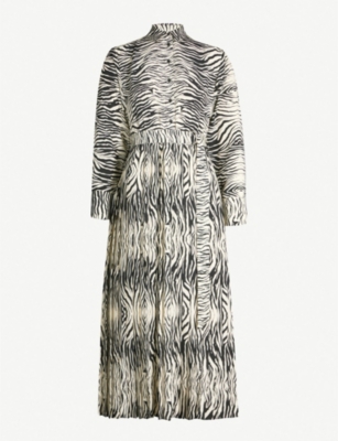 Topshop Zebra Print Crepe Shirt Dress Selfridgescom