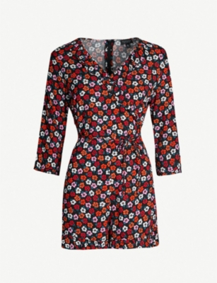 topshop floral playsuit
