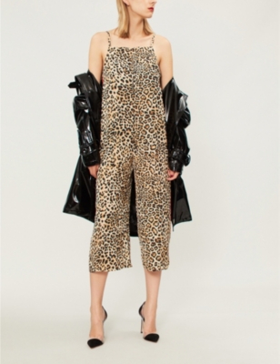 topshop leopard jumpsuit