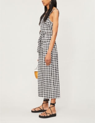 topshop gingham jumpsuit