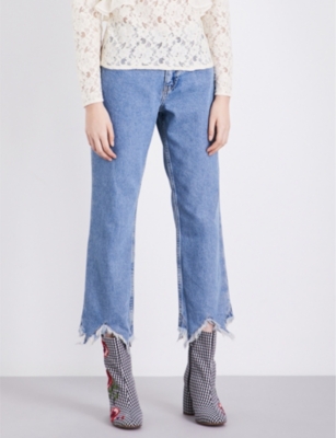 frayed hem jeans topshop