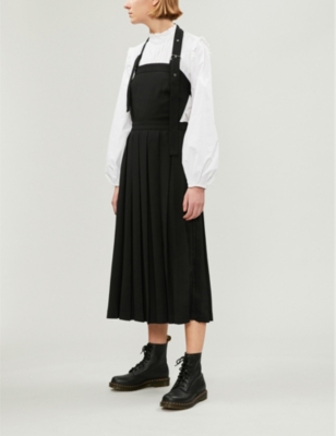 pleated pinafore dress topshop