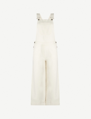 topshop white dungarees