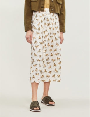 topshop horse print midi dress