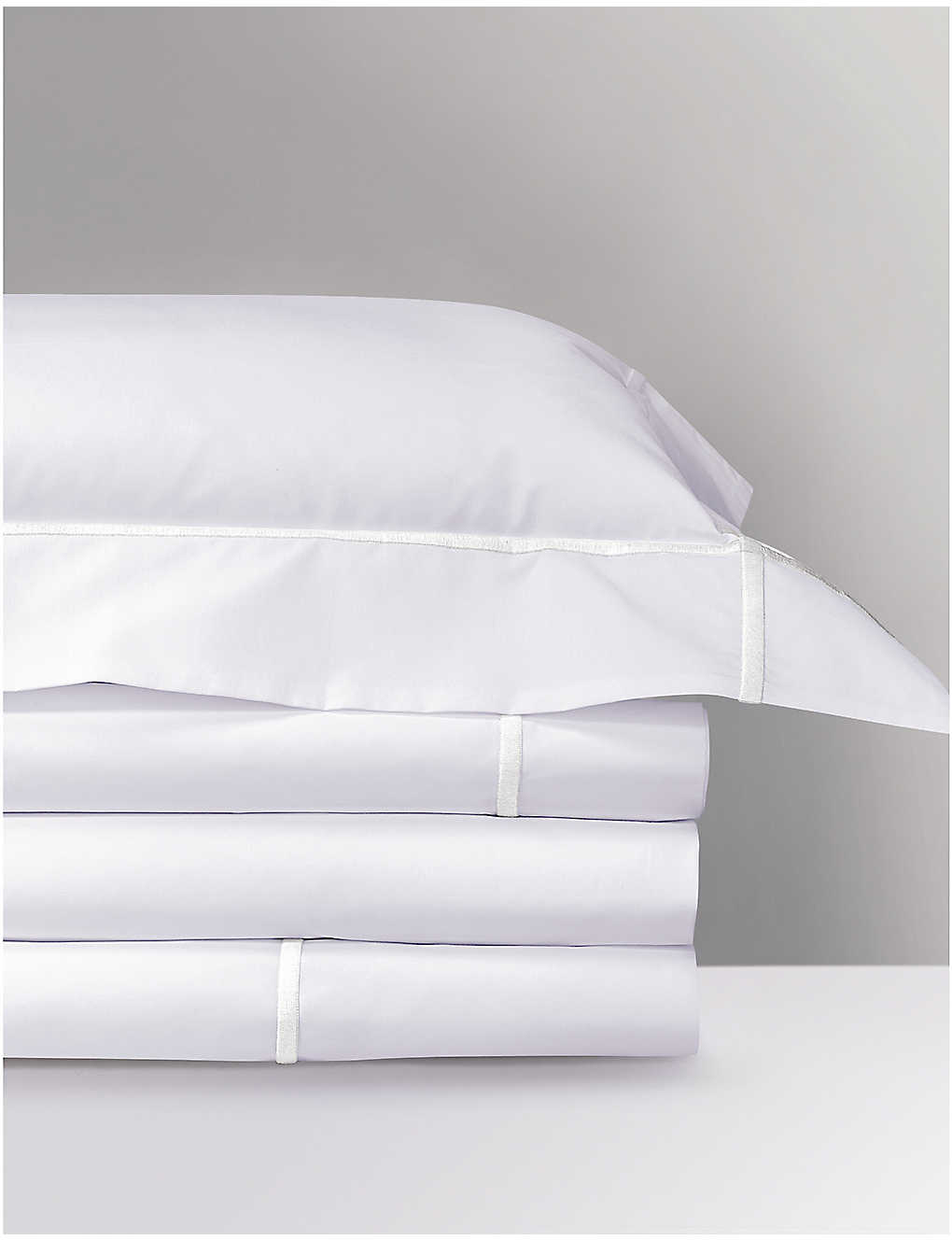 Yves Delorme Blanc Athena Blanc Cotton King-size Flat Sheet King In Blanc (white)