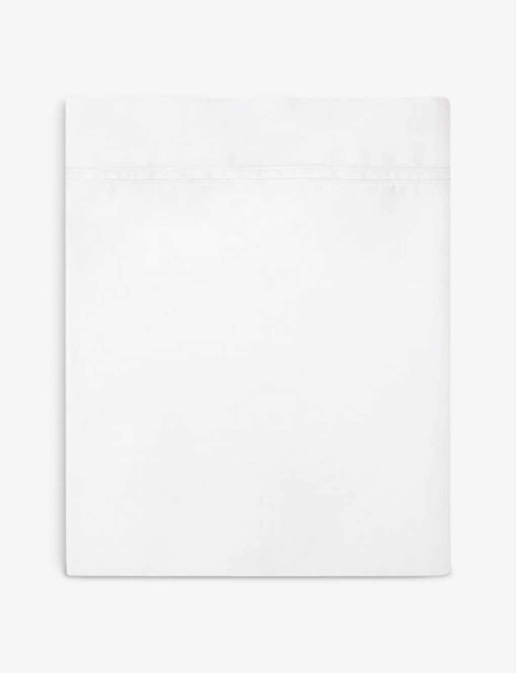 Yves Delorme Blanc Triomphe Cotton Flat Sheet Double