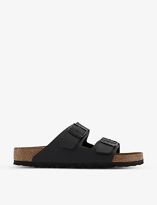 BIRKENSTOCK: Arizona faux-leather two-strap sandals