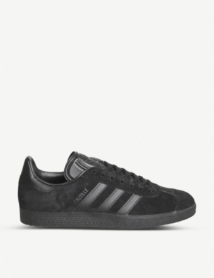 adidas gazelle all black suede