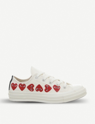 Comme des Garçons x Converse heart-print canvas trainers