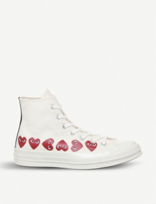 Comme des Garçons x Converse heart-print canvas trainers