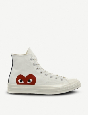 x Converse high-top canvas trainers 