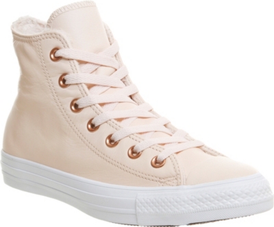 Pastel rose shop tan converse