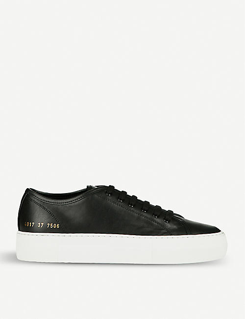 COMMON PROJECTS: Tournament flatform leather trainers
