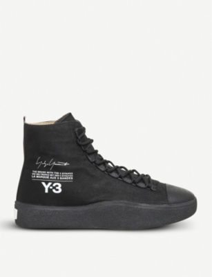 ADIDAS Y3 - Y-3 Bashyo suede high-top trainers | Selfridges.com