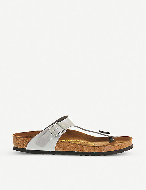 BIRKENSTOCK: Faux-leather thong sandals