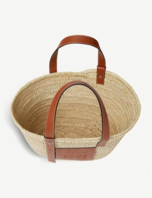 LOEWE: Open raffia basket bag