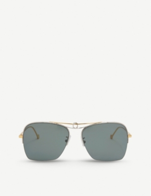 LOEWE - LW40024U Knot pilot-frame square sunglasses | Selfridges.com