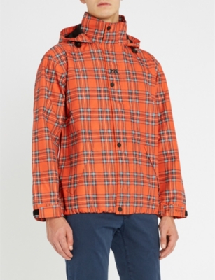 SANDRO HELLY HANSEN TARTAN SHELL HOODED JACKET