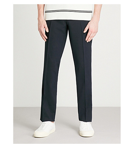 SANDRO Slim-fit tapered stretch-wool trousers