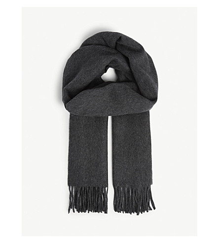 Sandro WOOL AND CASHMERE TASSELLED SCARF