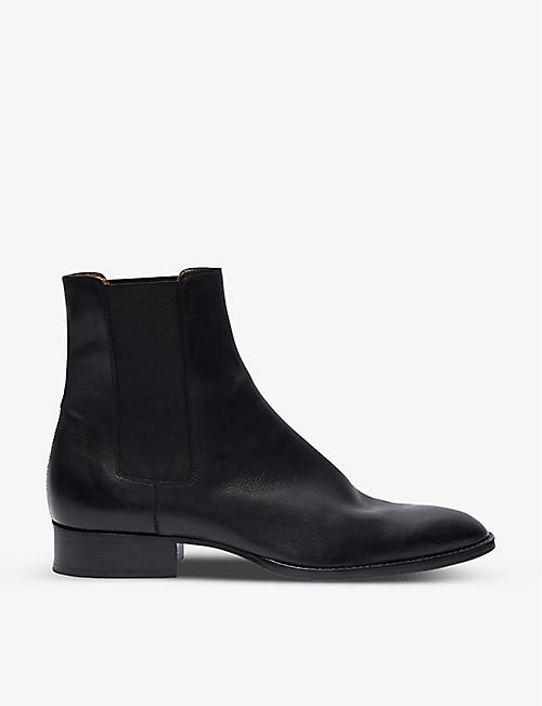SANDRO: Leather chelsea boots
